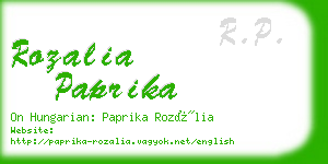 rozalia paprika business card